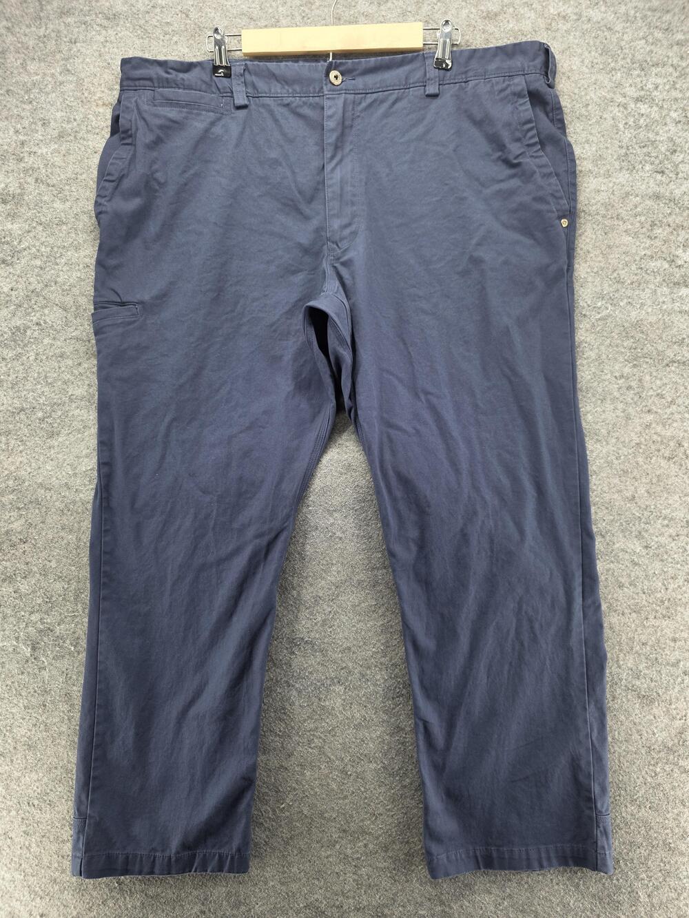 Duluth Trading Co Pants Mens 42x30 Blue Chino Slim Flex Ballroom Khakis Straight